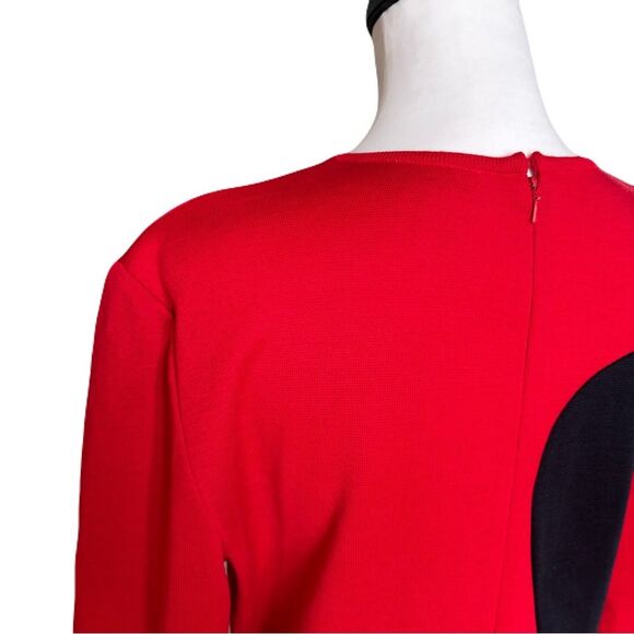 Chance Encounters Wool Blend Yin Yang Dress | Vintage | Sz. L - Picture 8 of 9